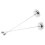 2Pcs Silver Metal Desktop Flagpole Holder Stable Base for Home and Office 3