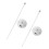 2Pcs Silver Metal Desktop Flagpole Holder Stable Base for Home and Office 6