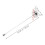2Pcs Silver Metal Desktop Flagpole Holder Stable Base for Home and Office 7