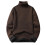 Men's Knit Turtleneck Sweater Ribbed Long Sleeve Basic Solid Pullover Sweater Casual Winter Thermal Sweater Tops 2