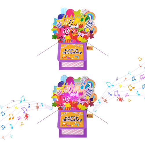 Tabletop Greeting Card With LED Function Handcrafted Anniversary & Birthday Decor 2