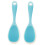 Kitchen Accessory Spatula Rice Spoons Silicone Transparent Blue 2Pcs for Cooking 4