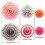 Tissue Paper Hanging Fans Party Decor Set 6 pcs 2