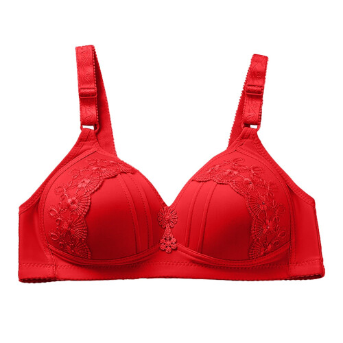 Women's Wireless Plus Size Lace Bra Full Coverage Unlined Minimizer Comfort Cotton Bra With Adjustable Shoulder Straps 1