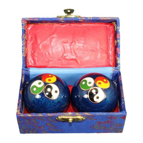 2Pcs Baoding Hand Massage Balls with Storage Box – Durable, Smooth, Portable, Compatible with Hand Exercise & Stress Relief 1