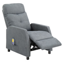 Electric 6-Point Massage Heating Recliner Armchair Sofa w/ Remote Elderly