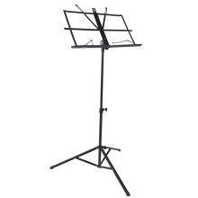 Tragbarer Metall-Musikständer, verstellbar, faltbar, schwarz, Höhenbereich 54–135cm