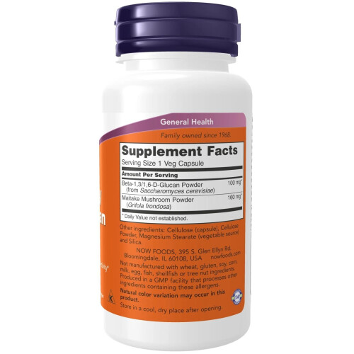 NOW Foods NOW Beta Glucan 100mg 90 Veg Immune 1