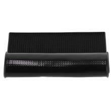 Schwarze Gummileistenmatte 30x15cm, rutschfeste Pad für Café, Restaurant