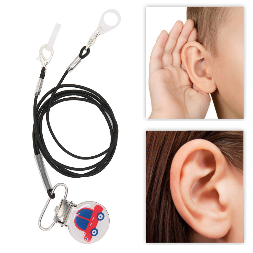 Hearing Aids Clip Silicone Lanyard, Portable Hanging Rope Strap