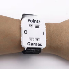 (White) Tennis Wrist Scorekeeper - Lightweight & Durable