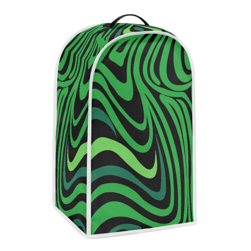 Washable Protective Case for Kitchen Home Polyester, Durable, Stylish Geometric Waves 1