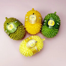 Jouet anti-stress Durian, lot de 4, fruit mignon et décompressant, idéal pour soulager le stress.