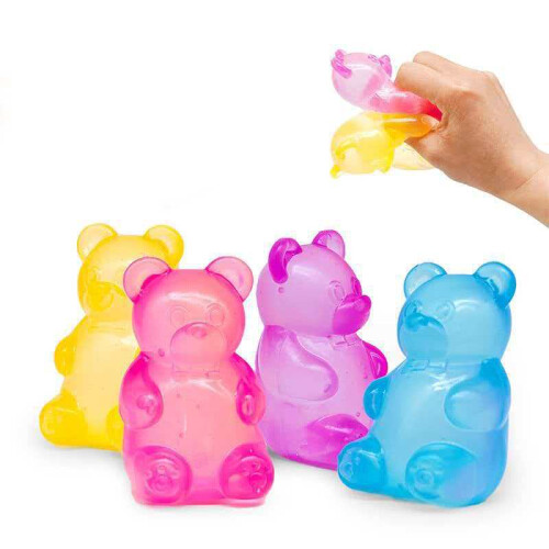Bear Squishy Toy Set, 4pcs Creative Aesthetic Slow Rebound Stress Relief