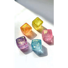 Cube Aurora Squishy, lot de 5, jouet anti-stress créatif et esthétique à rebond lent