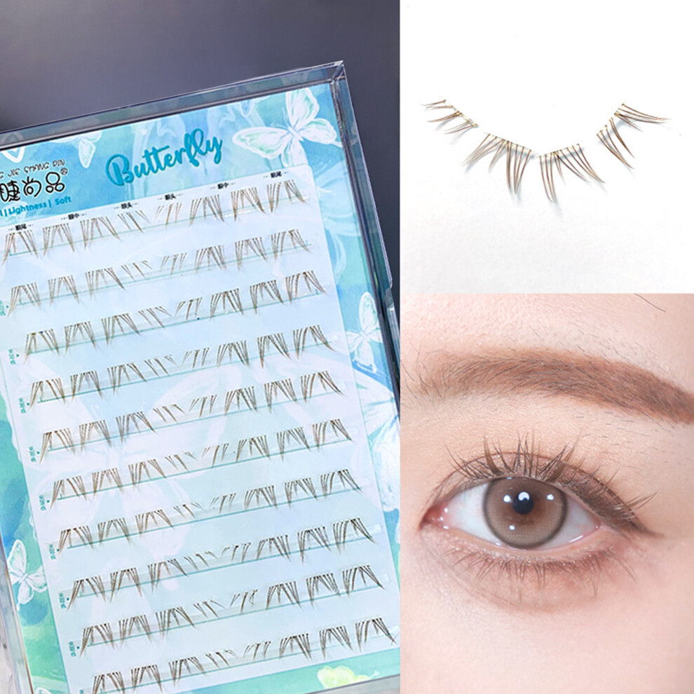 Dachuang Beauty Reusable Brown C Curl Lash Clusters For Women