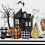 Οβάλ τραπεζομάντιλο Halloween 60x84", με σχέδιο κρανίου σε σχήμα κάστρου κολοκύθας, 4