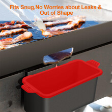 (red) Silicone Grease Cup Liners, Dishwasher Safe & Durable