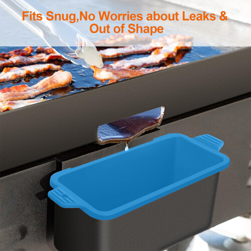 (Blue) Silicone Grease Cup Liners, Dishwasher Safe & Durable