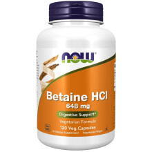 NOW Vitamin Betaine HCL 120 Veg Caps  Digestion