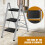 Folding Step Ladder 3 Step, Slim Design, Stainless Steel Frame 150kg Capacity, Space-Saving Foldable Step Stool for Kitchen Indoor & Outdoor Use 6