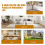 Folding Step Ladder 3 Step, Slim Design, Stainless Steel Frame 150kg Capacity, Space-Saving Foldable Step Stool for Kitchen Indoor & Outdoor Use 8