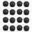 16 Pcs 25mm Dia Plastic Round Tube Inserts End Blanking Caps Black 1