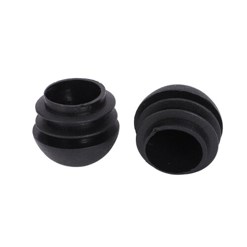 16 Pcs 25mm Dia Plastic Round Tube Inserts End Blanking Caps Black 2