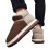Men's Slippers Autumn Winter Brown Solid Color Thick Sole 45 4