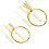 2 Pcs Loose Stone Holder Ring Gemstone-Prong Holder Wedding Ring Try- Tool Rings Blank Support 2 Sizes 6