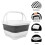 Foldable Bath Toy & Toiletry Storage Bin with Removable Base, Quick Drain, High Capacity, Cute Design – White/Black 7