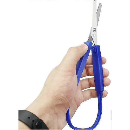 3 Pieces Colored Loop Scissors, Safety Self-opening Scissors, Easy Grip 1