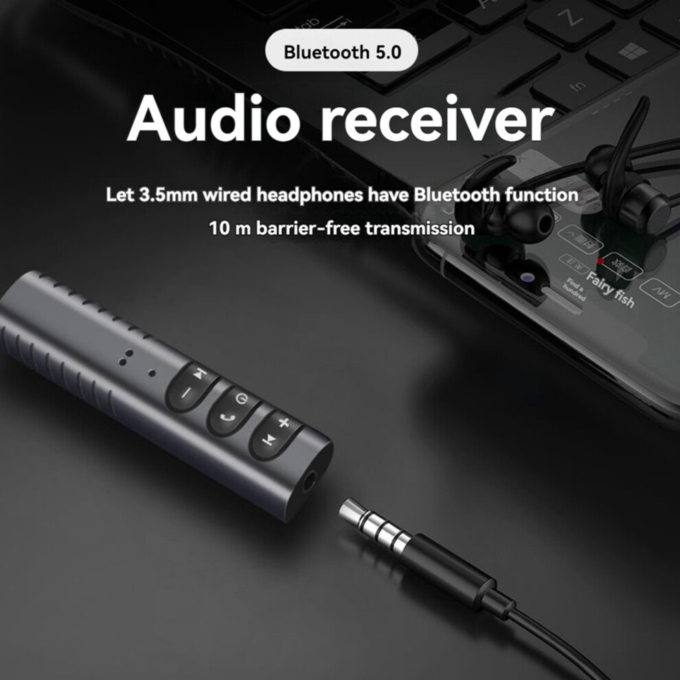 2X 5.0 Audio Receiver 3.5Mm Jack Aux Adapter Portable Audio Receiver For Headphones Speakers 6031060718721