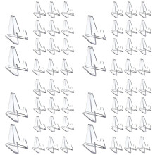 80Pcs Supports Présentoir Pièce Monnaie en Acrylique Transparent Petit Support Carte Support Chevalet Support Support Capsule Pièce Monnaie Défi