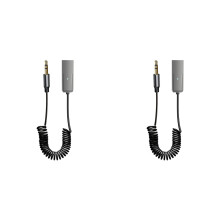 2X AUX Adapter Bil 3,5 mm Jack Audio Transmitter 5,2 Mottagare USB Dongle Kabel Handsfree Bil med Mikrofon
