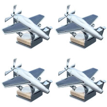 4X Solar Powered Rotating Aircraft Desktop Aircraft Decoration Interior Decoration Car Decoration,B