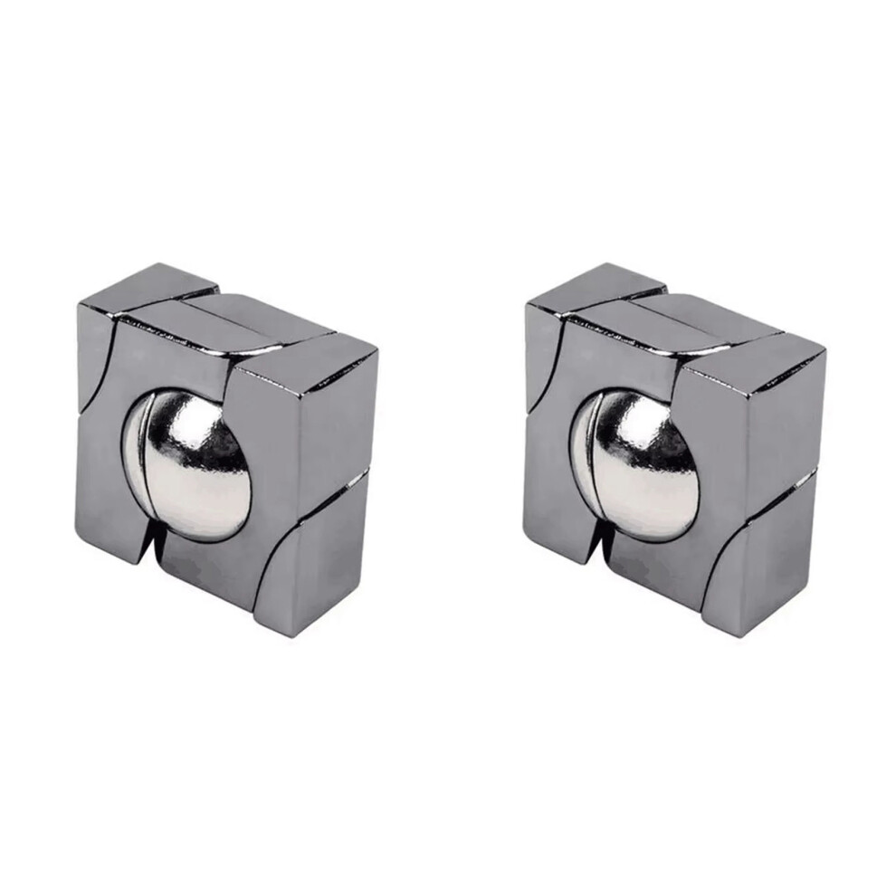 2X Brain Teaser Puzzle 3D Unlock Decompression Toys For Adults Kids Iq Challenge Games Metal Puzzles Educational Toy 6033419904946