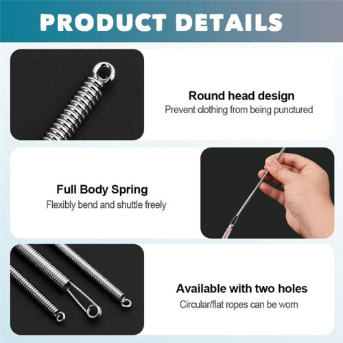 10PCS Drawstring Threaders Spring Drawstring Needle Threader, DIY Rope Threader Clip, Drawstring Threader Tool 2