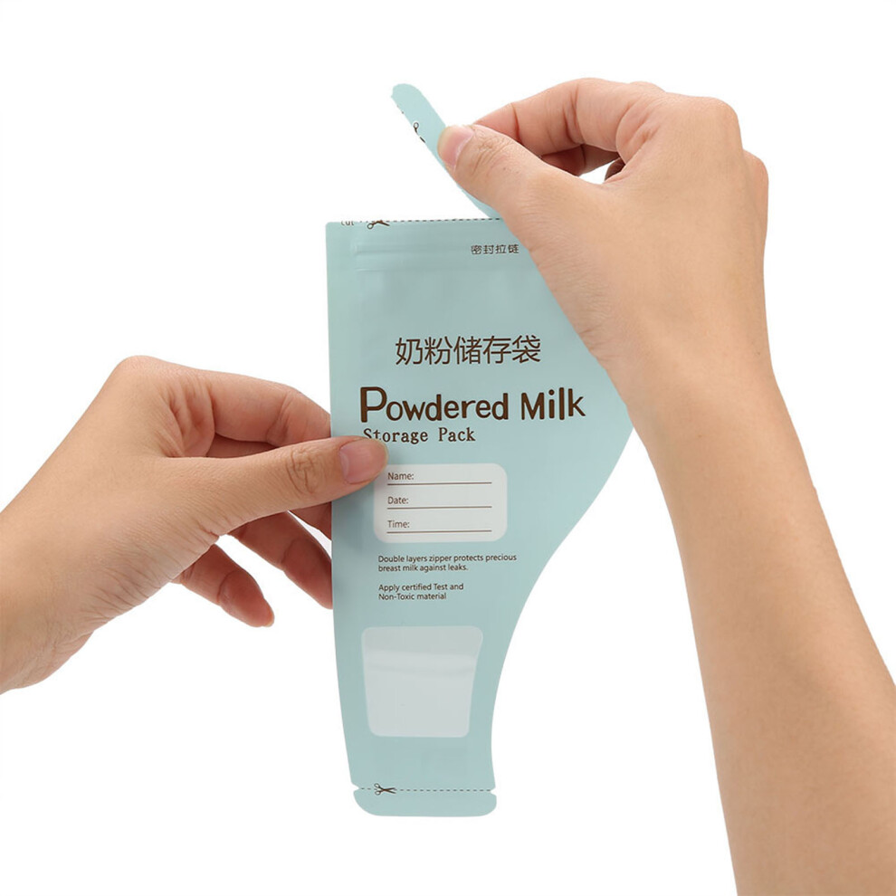 10pcs Portable Baby Milk Powder Storage Bags, 50g, 20x10cm
