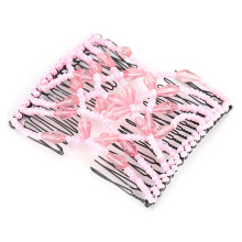 Mädchen Frauen Pinke Haarperlen Clip mit dehnbarem Design, einfaches Haarnadeln-Accessoire
