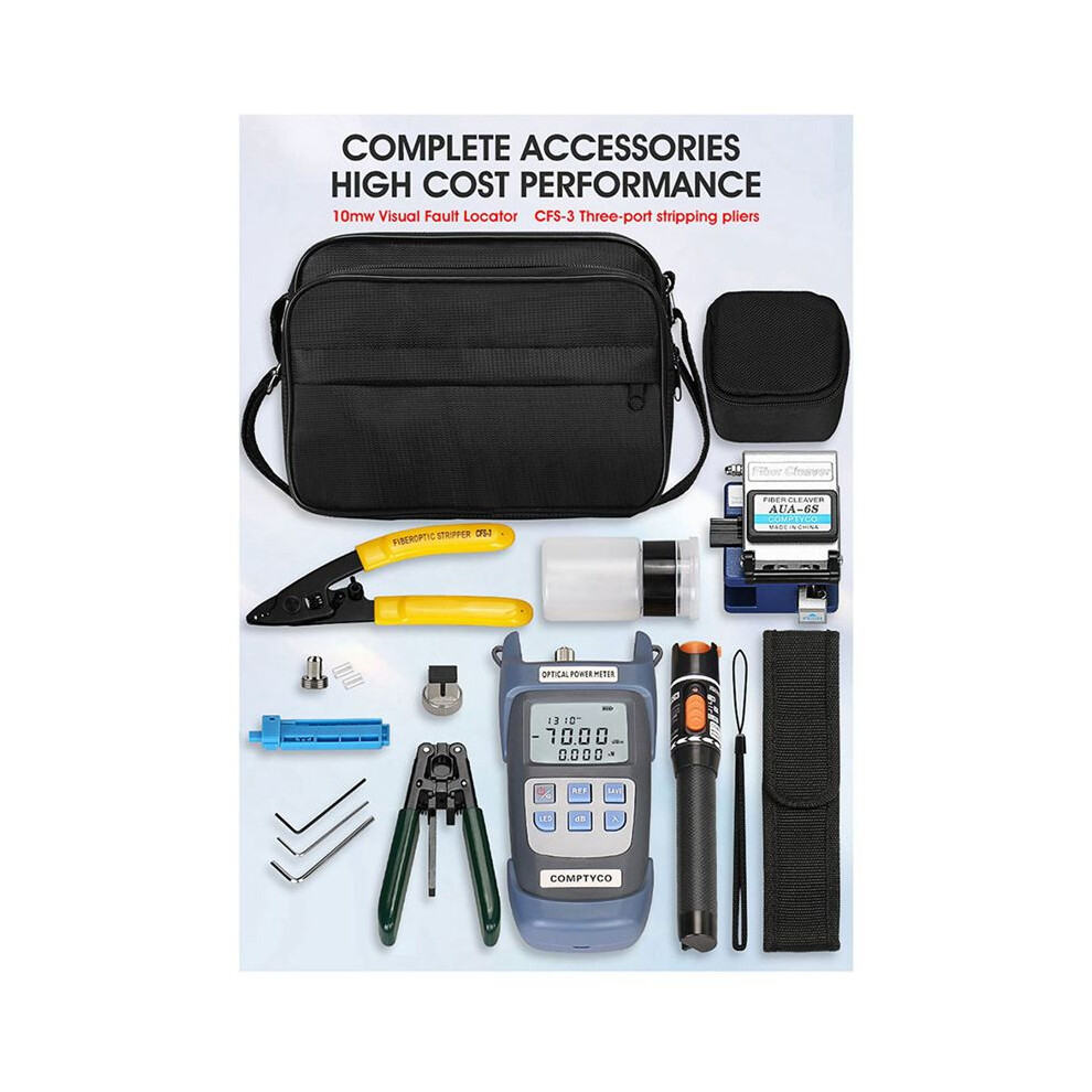 2X Ftth Fiber Optic Tool Kit With Fiber Cleaver -70-+10Dbm Optical Power Meter Visual Fault Locator 10Mw 4711724348267