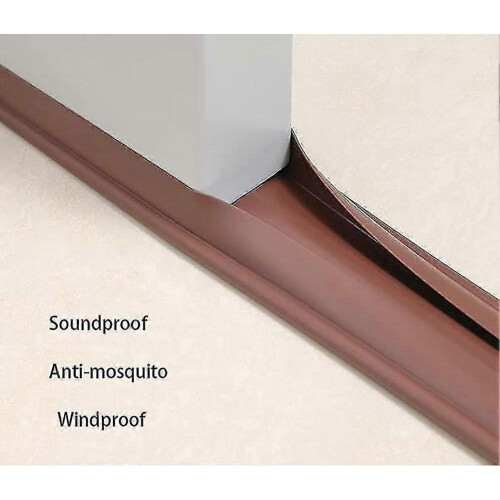 1 Piece Double Insulated Door Draft Excluder. Anti Cold Draft Excluder Brown 2