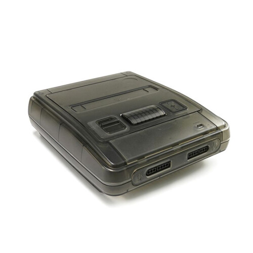 For Super NES Game Console for Bitfunx SFC Replacement Case Transparent Box for Super Famicom Console Black