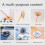 Wall Mop Cleaner with Long Handle, 180 Rotating Baseboard Tool, Microfiber Ceiling/Floor/Window/Car Duster 4