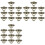 30Pcs Vintage Kitchen Cabinet Cupboard Dresser Door Drawer Ring Pull Handles Knobs (Antique Brass) 1