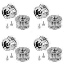4X Hardened Steel EXtruder Gear for K1/K1C/K1 Max/Ender3v3/V3Plus Wear-Resistant Dual Gear