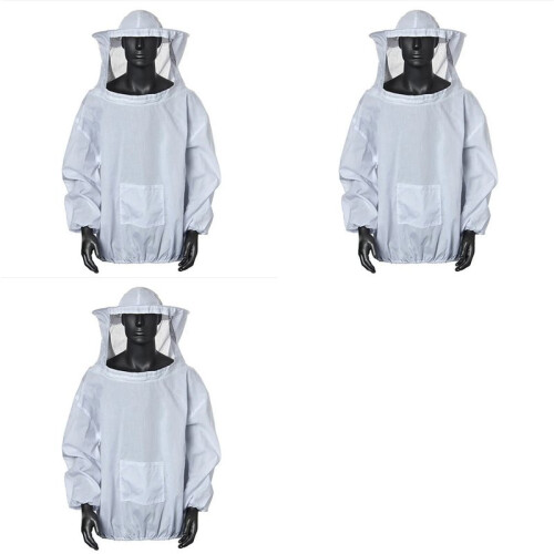3X Protective Beekeeping Jacket  Overalls, Beekeeping Cap Sleeves Beekeeper Suit, Beekeeping Bee Jacket
