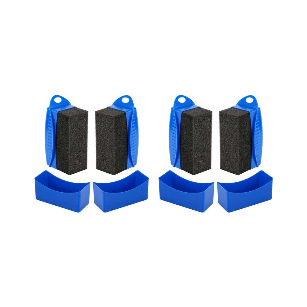 4X Tire Shine Applicator, Tire Dressing Applicator Pad, Tire Sponge Applicator Curved Tire Detail Sponge With Handle A 6031029748608