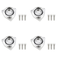 4X Kfz Flanschadapter Blow Off Ventil Flansch für 1,5t Überdruckventil Adapter Anschlussflansch Silber