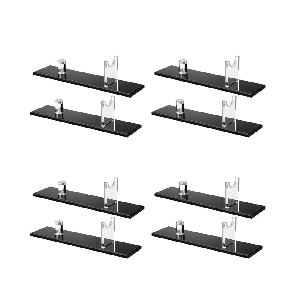 Semoic 8Pcs Knife Display Stand Acrylic Knife Case Desktop Knife Display, Single Knife Holder For Home Decor (Black Base)
